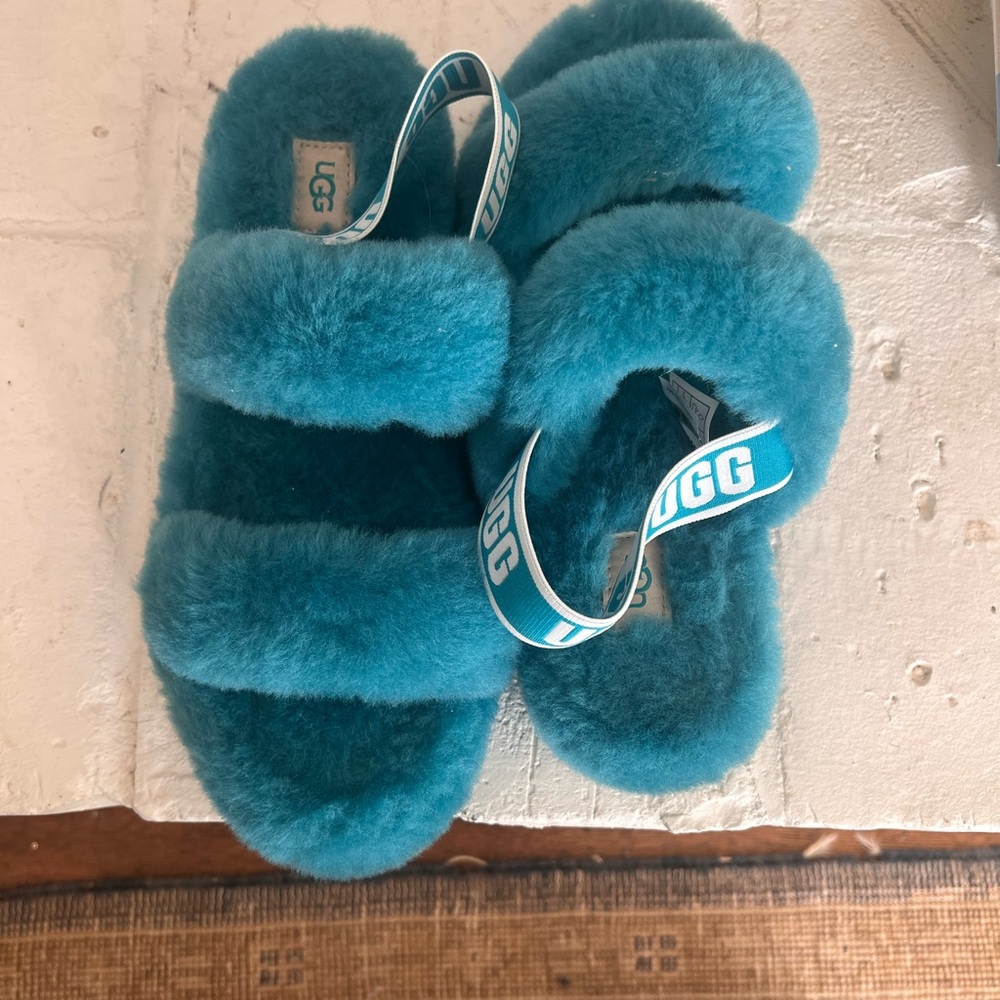 UGG blue slipper sandals